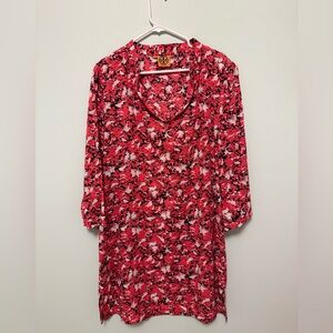 Tory Burch Red Floral Dress